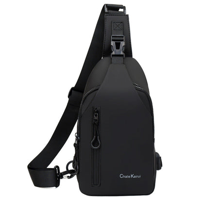 Chate Kairui Minimalist Men's Sling Bag With USB Port Artificial