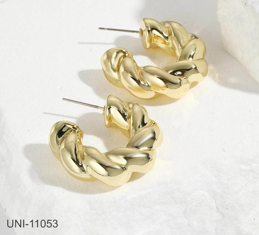 UNI- 11053 - Twisted Gold - Earring Style 2