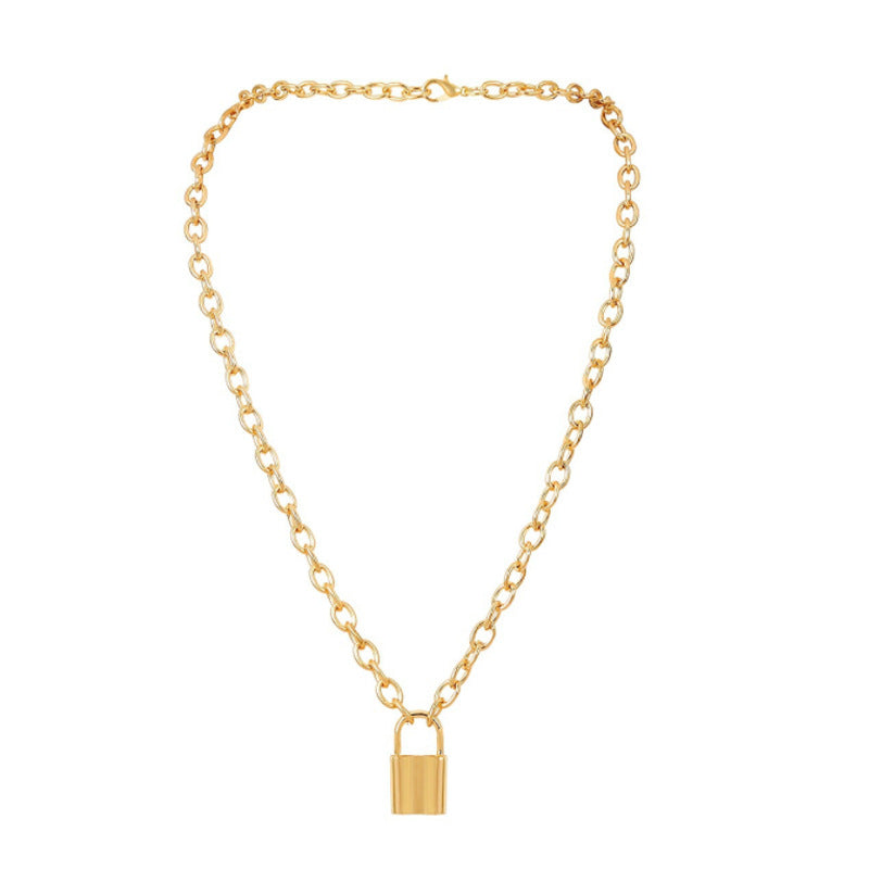 UNI-10524 - Gold Lock - Necklace