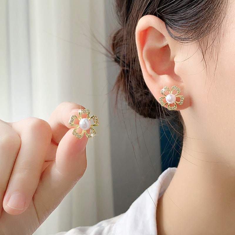 UNI-10315  - Flower Sparkle  - Earring
