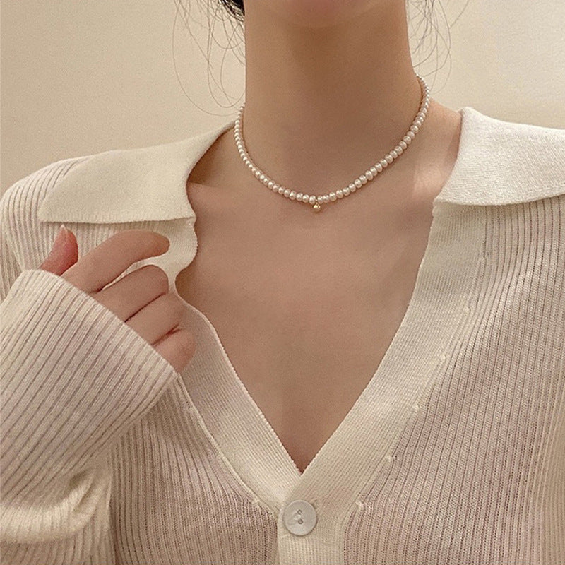 UNI-10840 - Pearl Beads Gold - Necklace