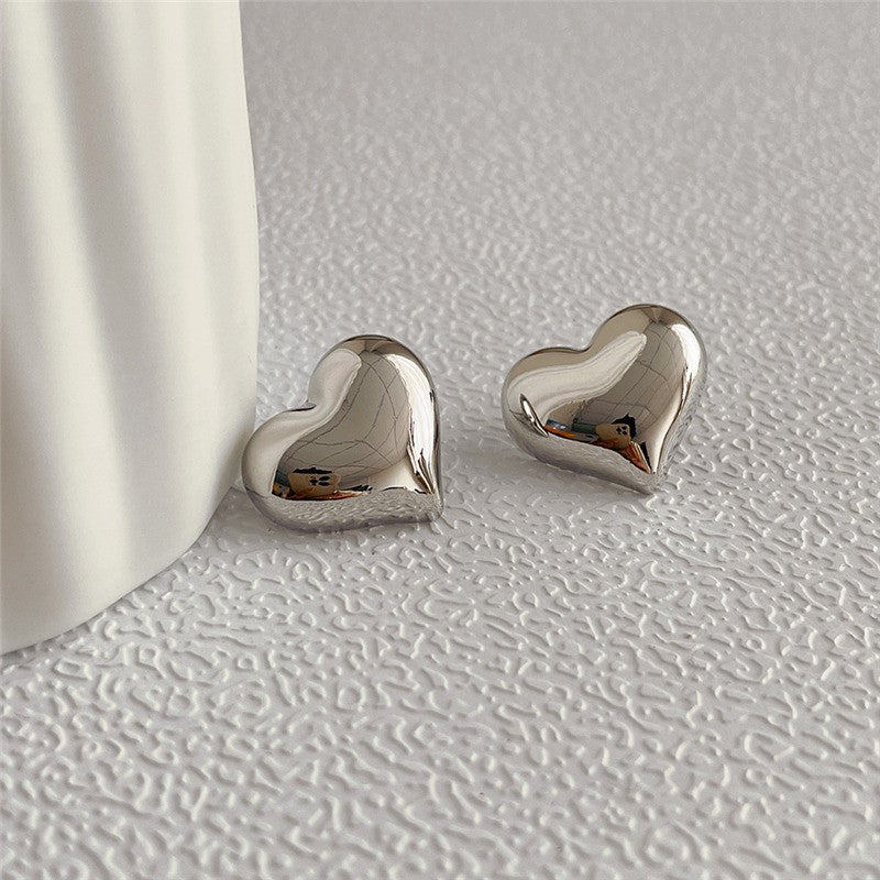 UNI-10392 - Silver Hear - Earring