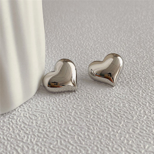 UNI-10392 - Silver Hear - Earring