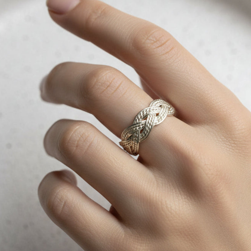 R-103 - Twist Silver  - Ring
