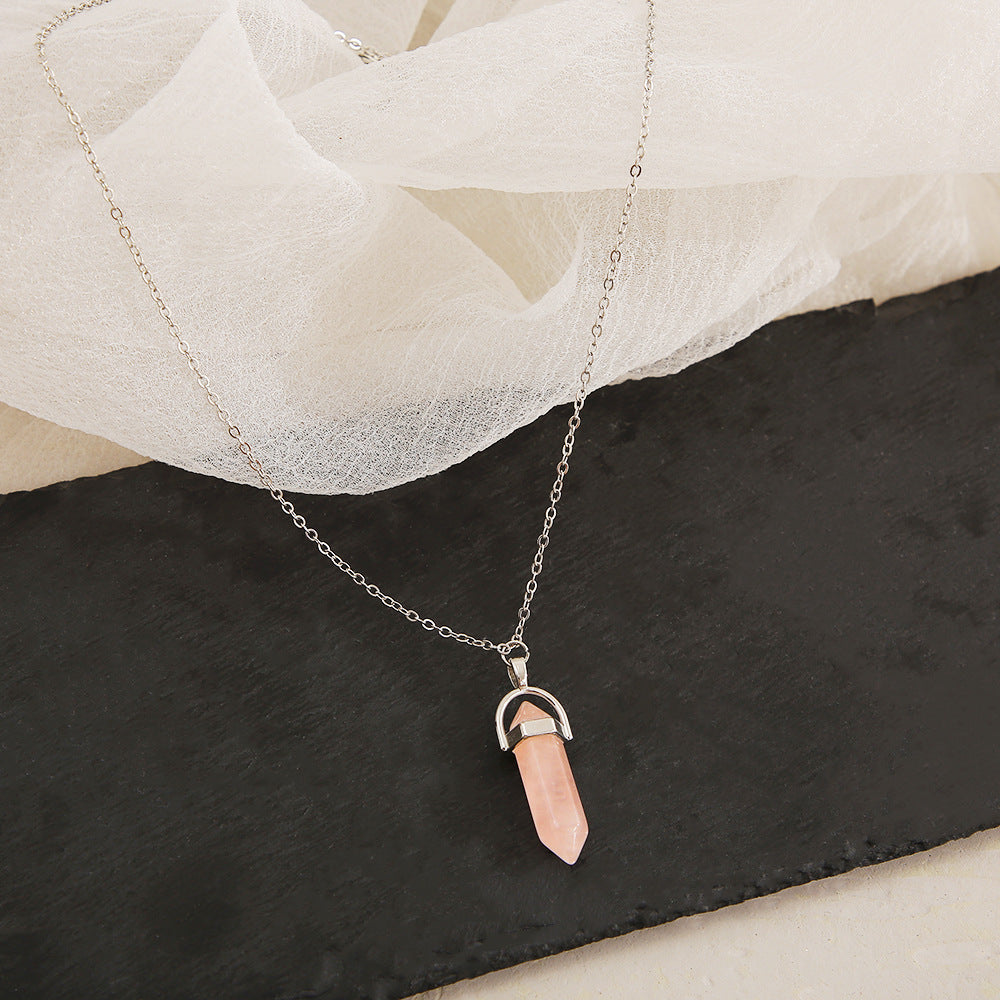 UNI-10657 - Pink Stone Gold - Necklace