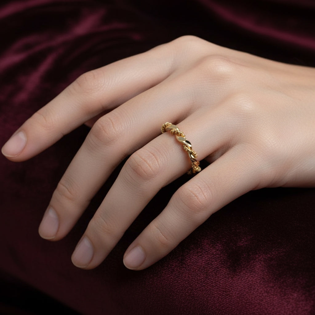 R-112- Twisted Luxury Gold - Ring Style 2