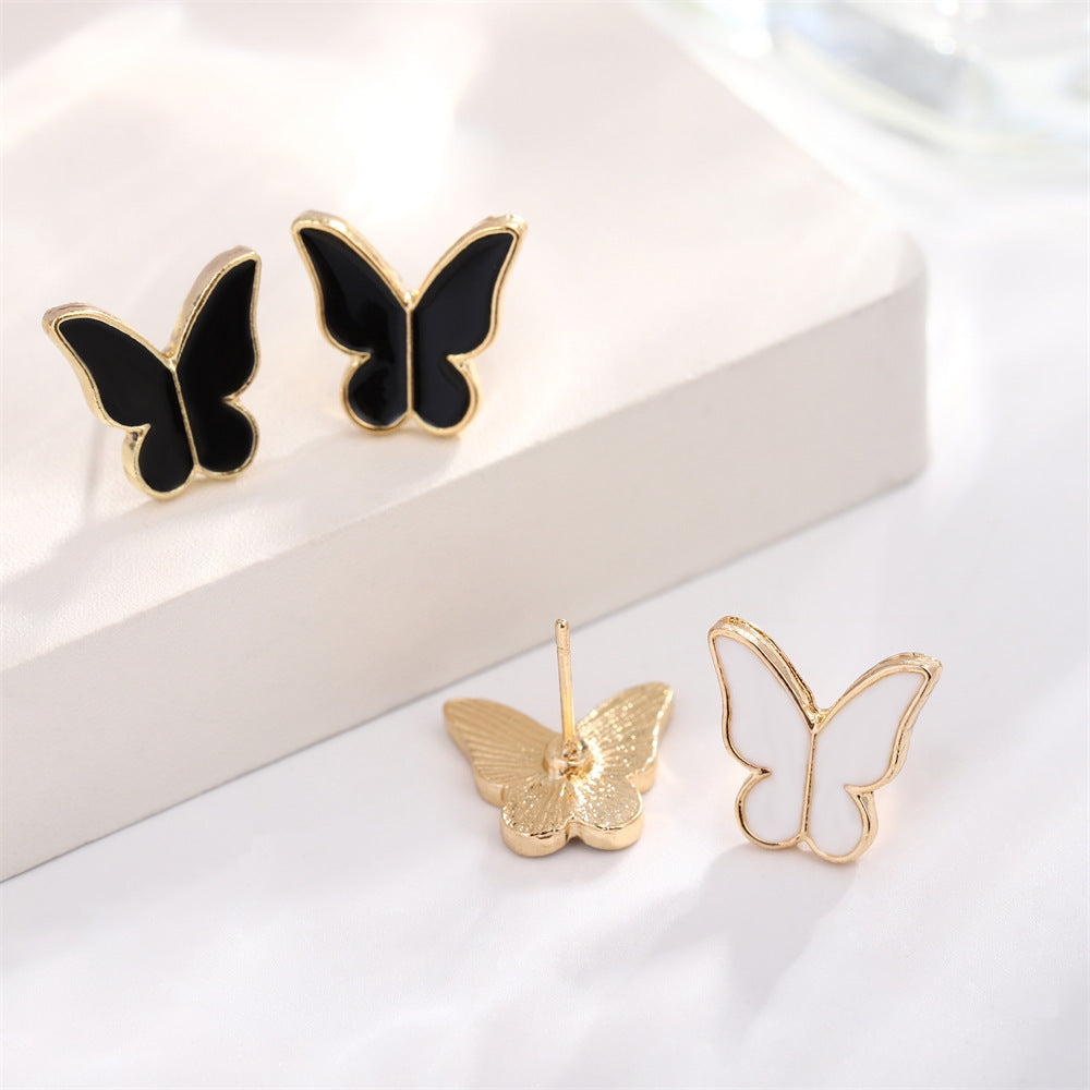 UNI-10549 - Beautiful White Butterfly Gold  - Jewelry Set