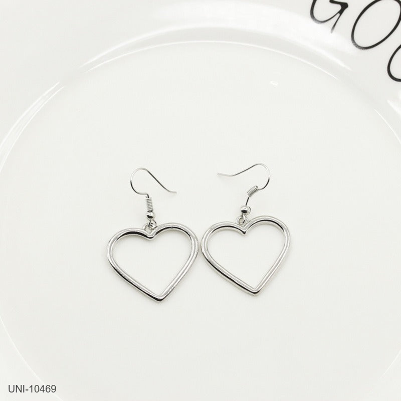 UNI-10469 - Silver Glam Heart - Earring
