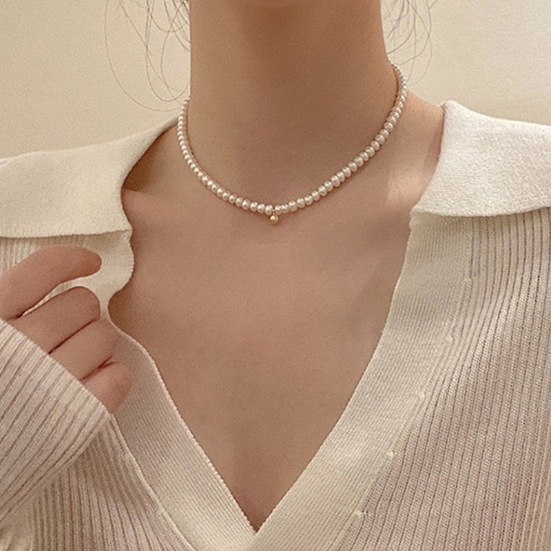 UNI-10840 - Pearl Beads Gold - Necklace