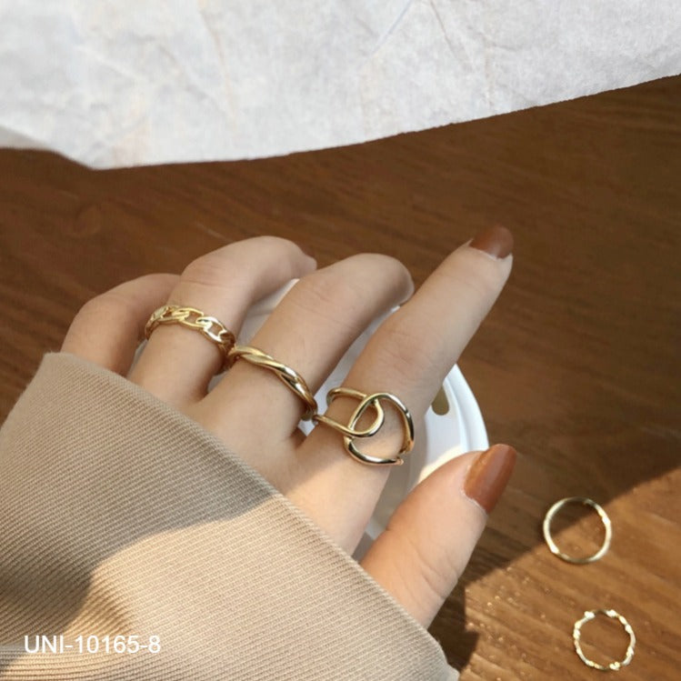 UNI-10165-8  - Gold Foil - Ring Set Of 5