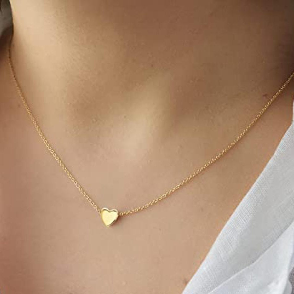 UNI-10618-2 - Gold Foil Heart Stars - Necklace