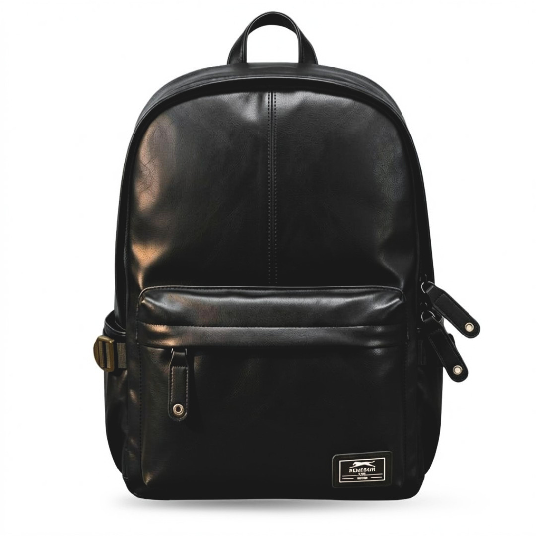 Premium Faux Leather Minimalist Backpack - image 1