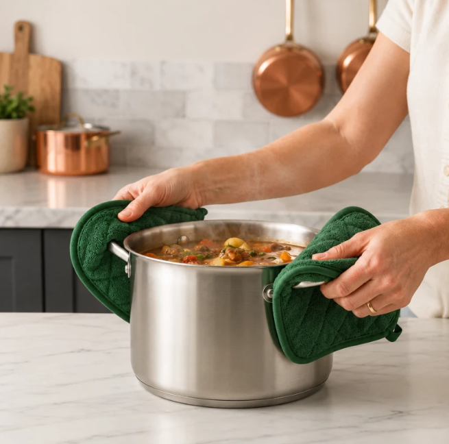 2PCS Heavy Duty Pot Holder Set Heat Resistant Kitchen Pads