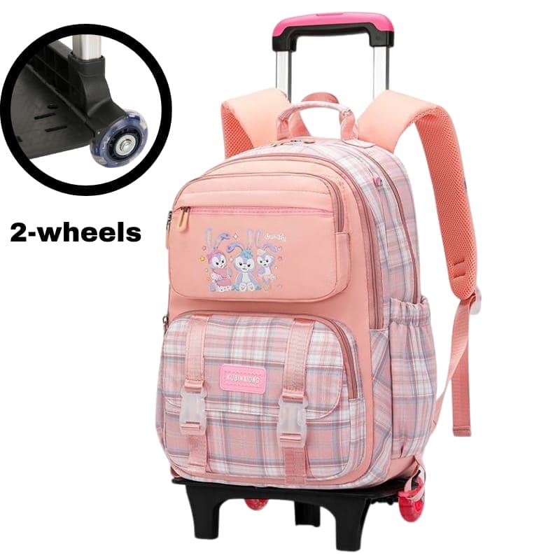 Durable 2-Wheel Trolley Backpack for School Kids - image 4