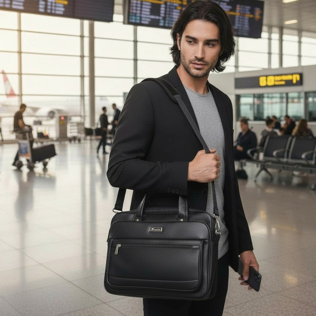 Executive Leather Office Laptop Bag - image 5